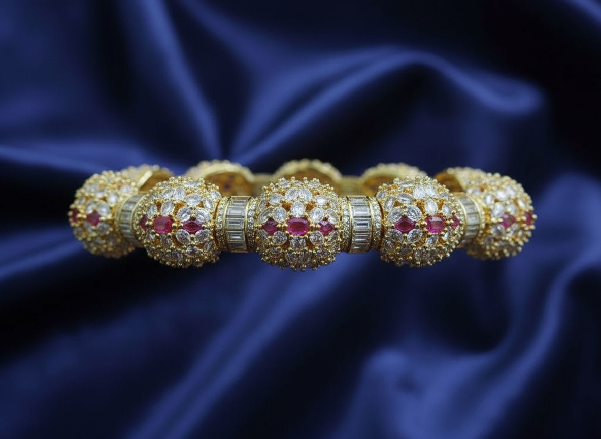 Royal Ruby Finish Designer Bracele